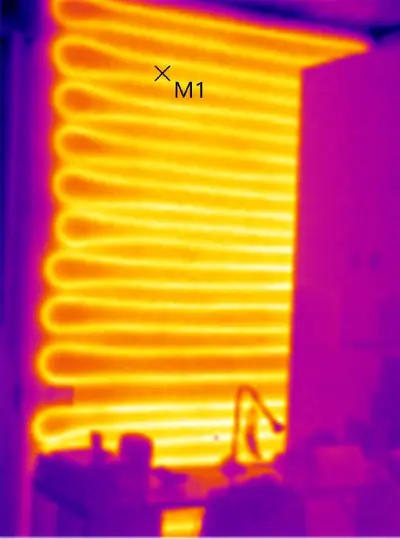 Termografia parete radiante